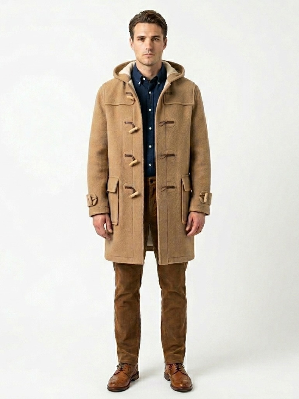 Vintage Gloverall of London Dolomite Wool Duffle Coat Camel USA 36 (Men’s XS/S?)